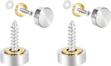 Mirror Screws Decorative Caps Cover Nails Stainless Steel 10mm 12pcs for Mirrors