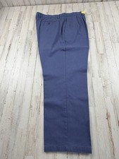 Mens Amazon Essentials Blue Pleated Chino Pants Size 42x28 Nice Fast Ship