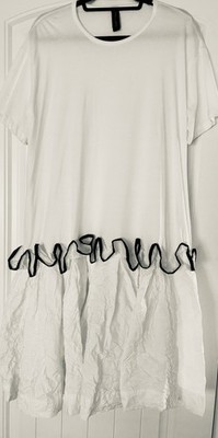 Amma by Kedem Sasson White Artsy Tunic Dress Sz 3