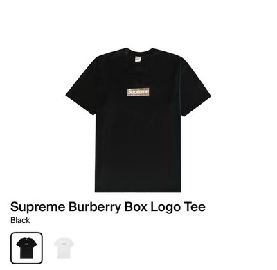 SUPREME x BURBERRY BOX LOGO TEE