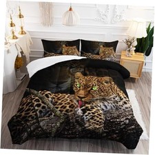 Leopard Comforter Set Size, 3D Animal Cheetah Bedding Set for Queen Leopard17