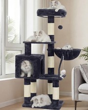 Cat Tree Tower with Toy - 43.3" Indoor Cat Furniture for Climbing Scratching