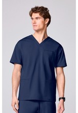 Cherokee Scrubs Men 3 Pocket V-Neck Top CK00037 NAVN Navy Free Ship
