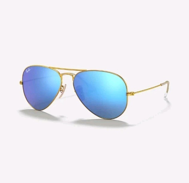 Ray-Ban RB3025 112/17 Aviator Gold Frame Polarized Blue  display picture 1