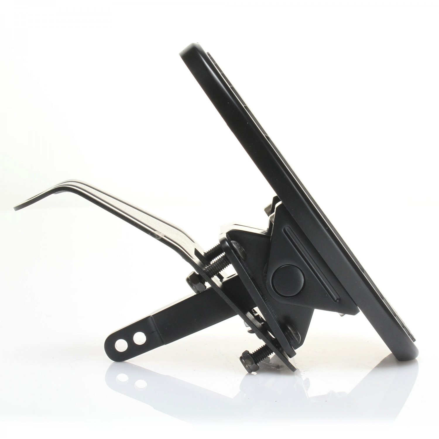 Black Billet Floor Mount Gas Pedal & 2 Small Oval Brake/Clutch Pedals 