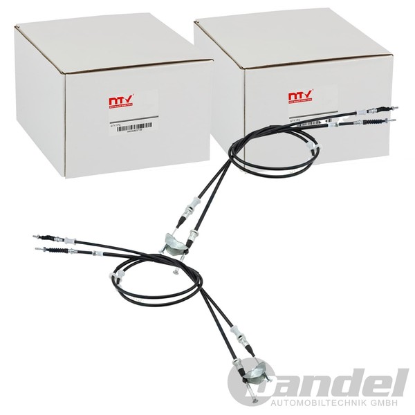 2X NTY Handbremsseile Passend FüR Opel Astra Scheibenbremse-image