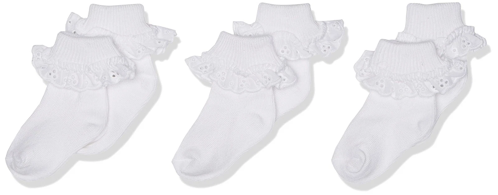 Baby-Girls Newborn Eyelet Lace Socks 3 Pair Pack, White, Newborn
Opens in a new window or tab