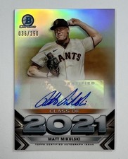 2021 Bowman Chrome #C21-MMI Matt Mikulski Class of 2021 Auto 36/250 AR99