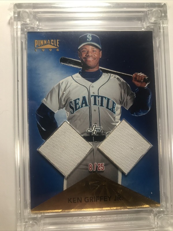 Ken Griffey Jr 2022 Jersey Fusion Pinnacle DUAL GAME USED JERSEY SWATCH MARINERS