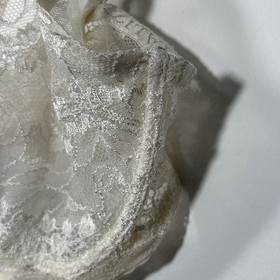 VTG Malizia by La Perla Ivory Silk Lace Underwire Full Coverage Bra Size 36D