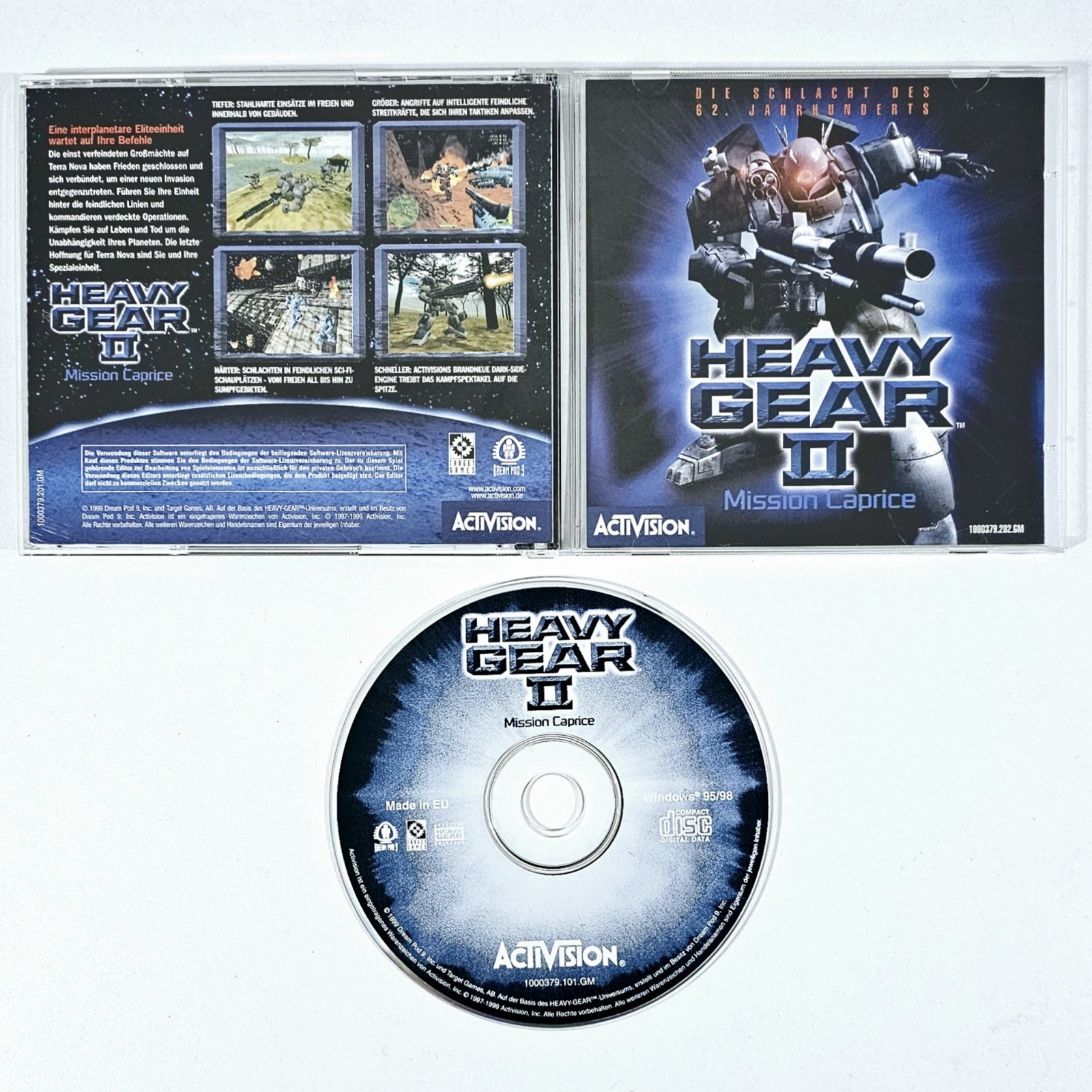 PC CD-Rom Battlemech Shooter HEAVY GEAR II MISSION CAPRICE German Gundam FPS
