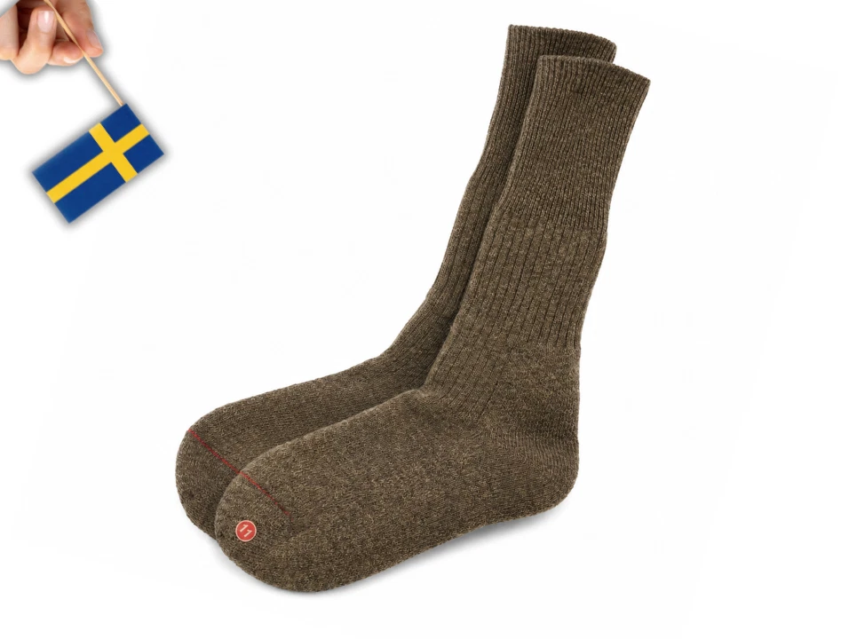 Försvarets Gedigna Yllestrumpa Size 11 (EU 42–45) – Swedish Military Wool Socks