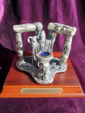Myth & Magic “Summoning of the Elements” Pewter Figurine On Plinth by Tudor Mint