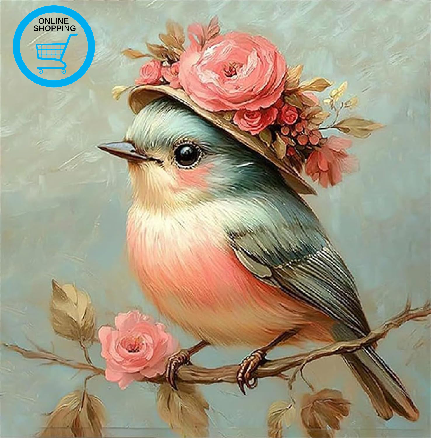 Bird Paint by Number for Adult,Animal DIY Painting Kits for Adults,Flowers Color