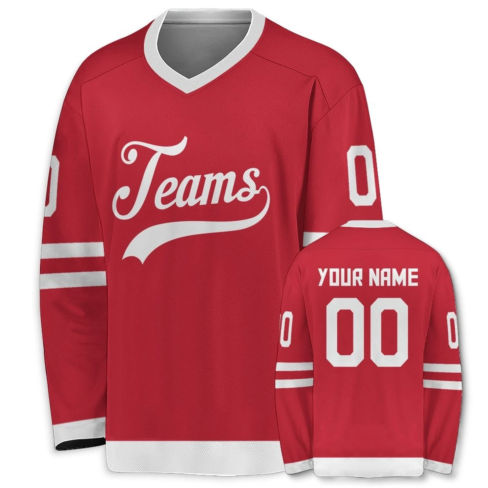 Custom Practice Hockey Jersey - Personalized Name Number For Games & Casual Wear