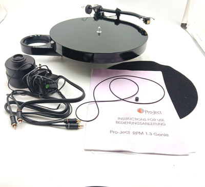 PRO-JECT RPM 1.3 GENIE RECORD PLAYER TURNTABLE USA PEARL CARTRIDGE AS-IS