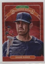 2020 Panini Donruss Optic Diamond Kings Retail Red Wave Prizm Shane Bieber fm0