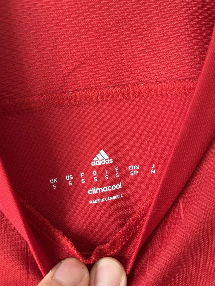 Wales Football Adidas Euro 2016 Training T-shirt Top Red Small / S - Image 3 of 4