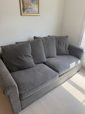 Grey Fabric 3-Seater Sofa Bed, Grönlid, Ikea