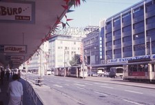 35 mm color slides lot of 3 * 1969 GERMANY? City STREET CAR Passenger train 