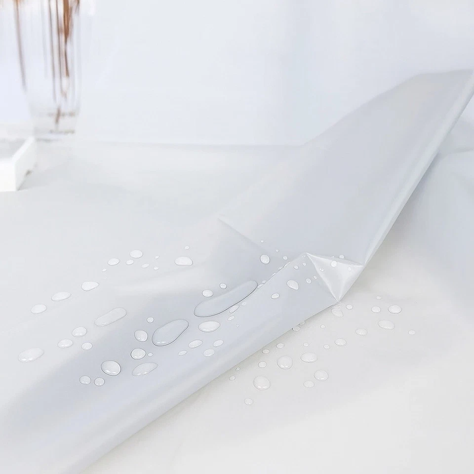 Polyester Fabric Shower Curtain Liner White Mildew Resistant  70.8” x 70.8” - Image 3 of 3