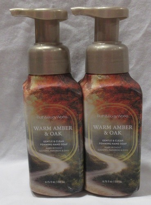 #ad Bath amp; Body Works Gentle amp; Clean Foaming Hand Soap Lot Set 2 WARM AMBER amp; OAK $30.99