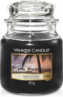 YANKEE CANDLE Black Coconut Duftkerze Mittel Glas Brenndauer75h Aroma