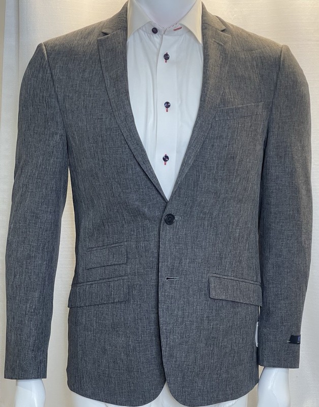 Andrew Fezza Men's SportCoat Blazer Two Button Gray Polyester Size 38R $225 NEW