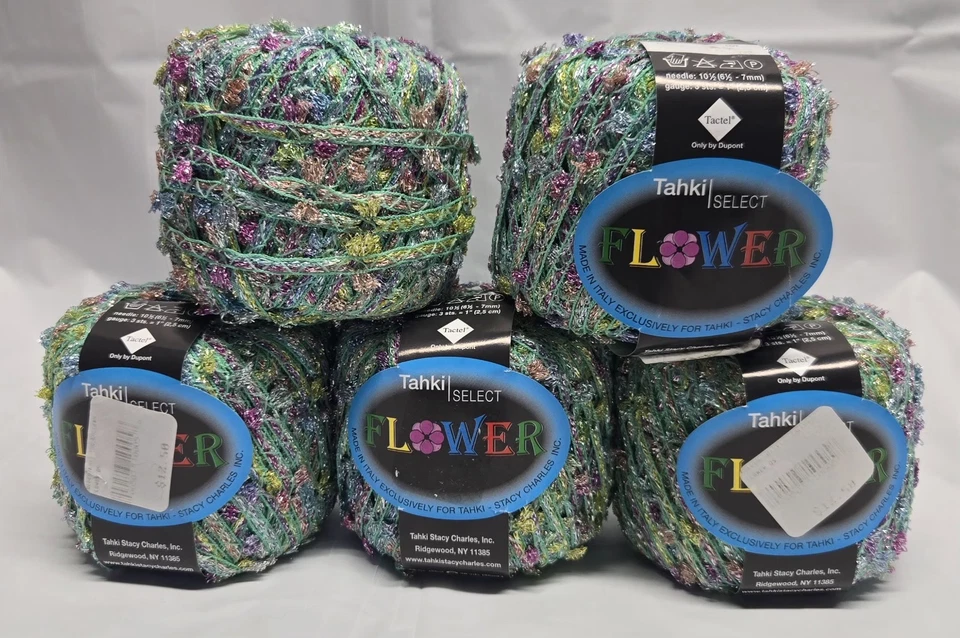 Paquete de hilo de flores Boutique Tahki Select - 4+ madejas - cinta con borde de pestañas Foto 2 de 4
