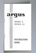 Argus Model A A2 Instruction Manual Reprint