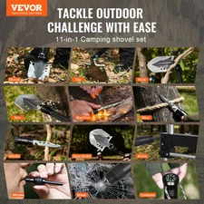 Survival Shovel 11 in 1 - Camping Folding Multitool - Portable & Compact Tactica