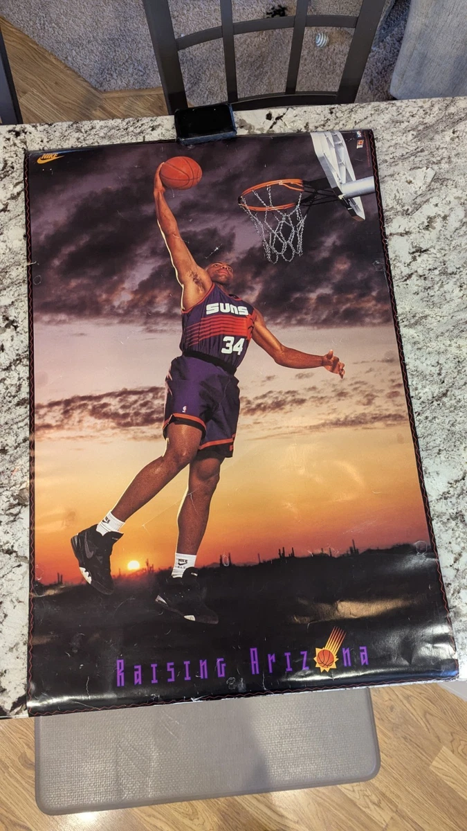 Charles Barkley Basketball Phoenix Suns Vintage Sports Posters for