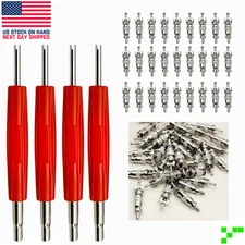 100 pcs Car R12 & R134a A/C Air Conditioner Schrader Valve Core Remover Tool Kit