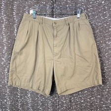Vintage Polo Golf Ralph Lauren Khaki Chino Shorts Crest Badge Patch Men's 36