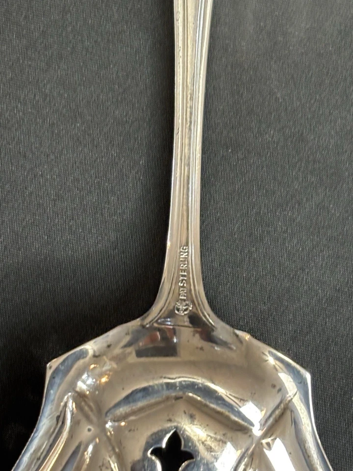 International Silver Asparagus Sterling Server pierced 10 1/2" Devonshire 1914 - Image 4 of 4