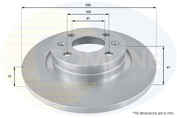Brake Disc Front Fits Dacia Logan Logan MCV Renault Logan Smart COMLINE ADC2709