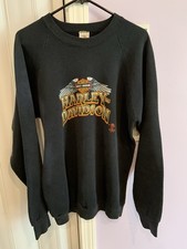 Vtg Harley Davidson 3D Emblem Fort Worth TX 1989 Sweatshirt Sz XL USA