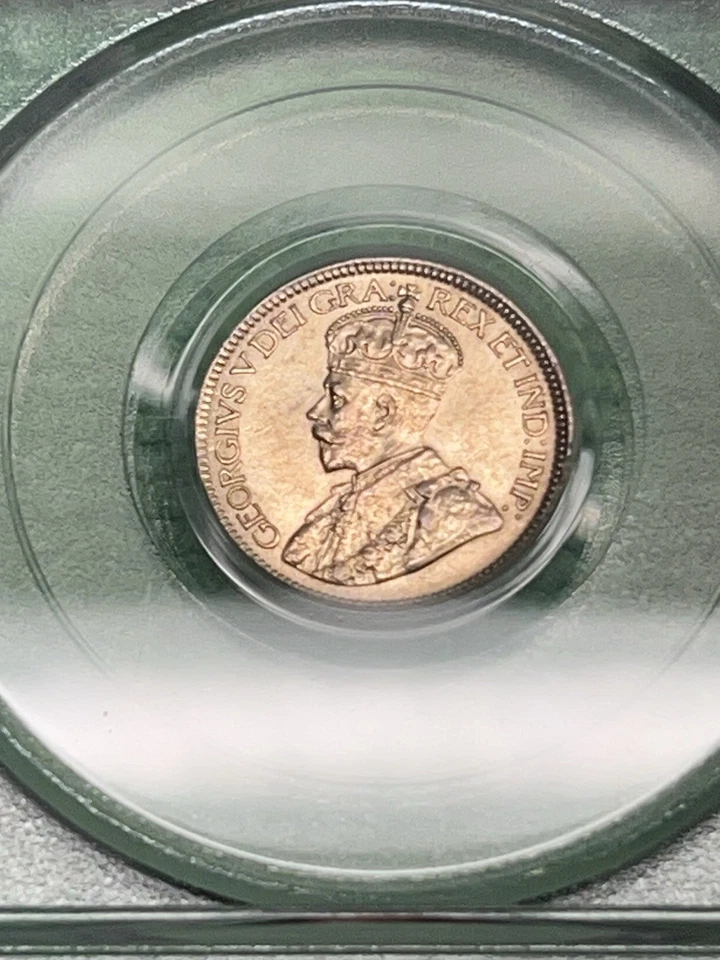 1929 Canada Silver Dime 10C. PCGS AU 58. Pop 14. Only 115 Graded Higher. - Image 3 of 4