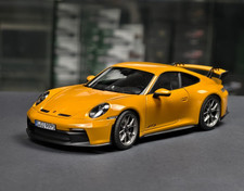 Norev 1/18 Porsche 911 992 GT3 2021 Ruby Star Neo/Bahama Yellow Diecast Model