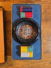 Vintage 1950  s Lowe Real Roulette Miniature Set MIB w Box, Dice, Balls  Chips