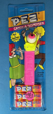 PEZ MISFIT- Psychedelic Eyeball- Yellow Hand /Pink Stem- RARE-MINT 1999- no feet