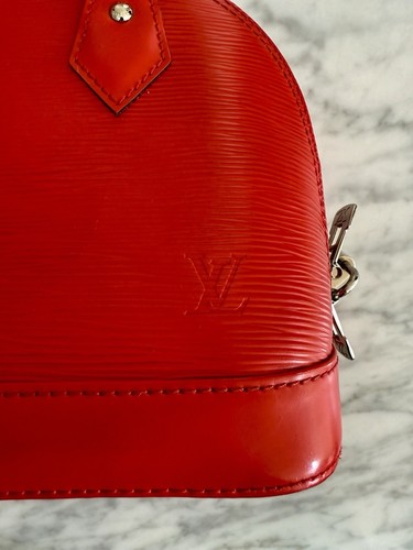 AUTHENTIC LOUIS VUITTON ALMA BB IN COQUELICOT RED EPI LEATHER RRP$3250 - Picture 3 of 19