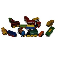 Brio Wooden And More Trains Tracks Mixed Lot Of 24 Magnetic