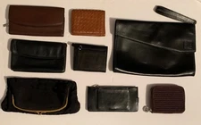 Lot of (8) Vintage Style Women's Wallets & Handbags - Various Brands