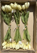 New In Box Set Of 36 Total In 6 Bunches Artificial 11  Classic Tulips By Sia