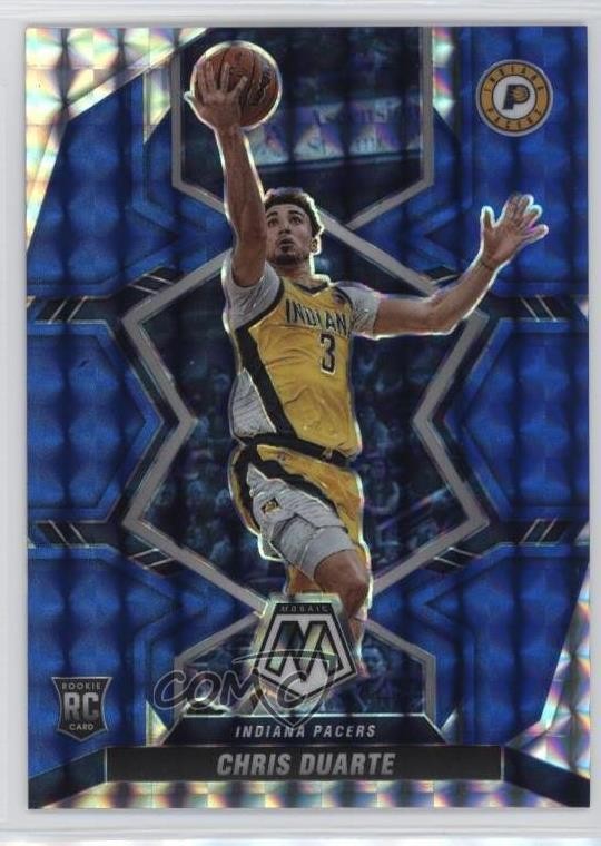 2021-22 Panini Mosaic Rookies Blue Prizm 2/99 Chris Duarte #217 Rookie RC r9m