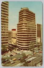 Mexico City Reforma Avenue American Embassy Sanborns Building Postcard