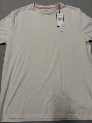 Fynch Hatton Sustainable Cotton T Shirt Men s XL NWT Off White NEW