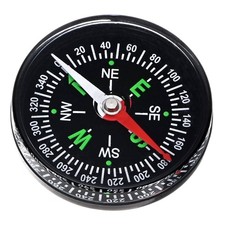 40mm Mini Compass 1PCS - Pocket Oil Filled Small Compass Bulk - Black