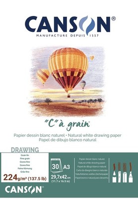 Canson C a grain Zeichenpapier A3 Weiß 297x42cm 400060602